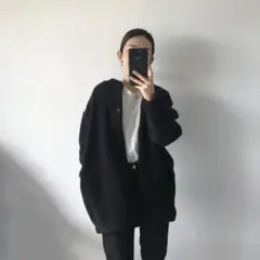 tinoir ティノアール ウール混ボアアウター ブラック 低身長さん向け