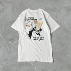 90s ONEITA シングル DRAFT FUSION ビール Tシャツ 白