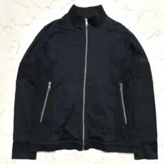 極美品　ウィルラウンジ　(L) ジップアップ　ブルゾン　ストレッチ　ジャージ　黒
