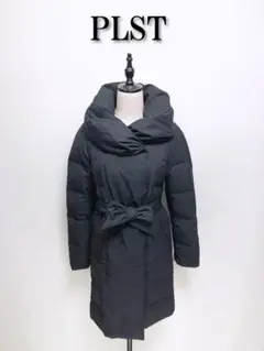 673 PLST プラステ アウター ダウンコート 0 黒 ブラック ロング