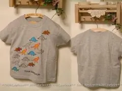 1350◆新品【110cm】グレー：恐竜柄★Blue Mart★BIGTシャツ