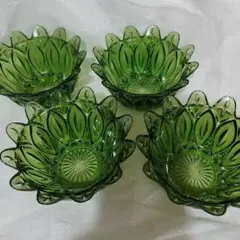 21-151 レトロなお花のカットガラス