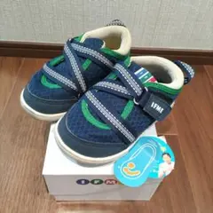 美品　15cm IFME ネイビー グリーン スニーカー