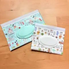 ディズニー　ミニフタ付きウェットシートケース　ミッキー　プーさん