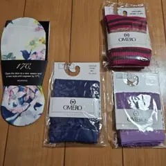 17℃ フラワー柄ソックス & Omero ソックスセット