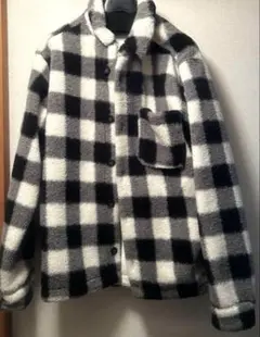 ZARA メンズチェックジャケット ボア