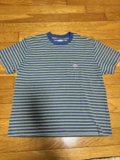ダントン danton ブルー　グリーン　ボーダーTシャツ