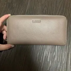 BAROOS ベージュ レザー 長財布