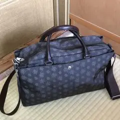 ヤマト屋　NＶシリーズ　ハンドバッグ　ショルダーバッグ　焦茶　ラメ　廃盤品