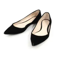 NINA RICCI ニナリッチ ベロアポンテッドトゥフラットシューズ