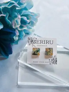 【匿名配送】本物のお花が入った ピアス　イヤリング
