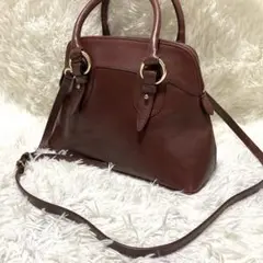 美品✨NAGATANI ナガタニ　2way ショルダーバッグ　レザー　ボルドー