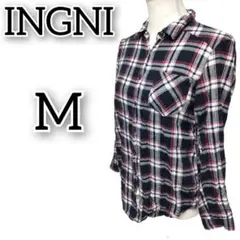 INGNI 【M】 シャツ トップス チェック ネルシャツ 長袖 着回し