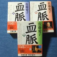 【帯付き／初版本】【美品】血脈 (上)(中)(下)文春文庫３冊セット 佐藤愛子