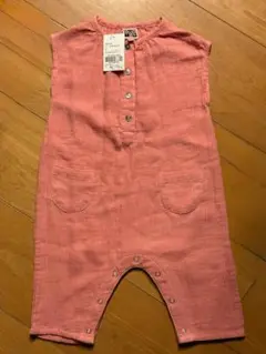 【新品未使用品】BONTON ベビーカバーオール コットン100% ガーゼ 6M