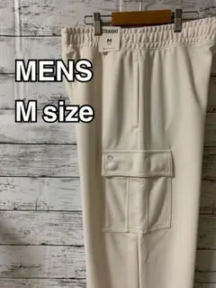 【新品】ストレートカーゴパンツ ホワイト　Mサイズ　ストレートパンツ　カーゴ