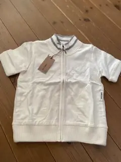 新品100㎝コムサ　ジップアップ 半袖パーカー