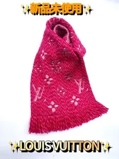LOUIS VUITTON マフラー ロゴマニア ピンク 箱付き 新品 未使用