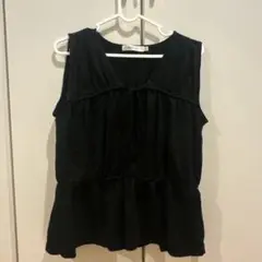 MOUSSY ブラックノースリーブトップス