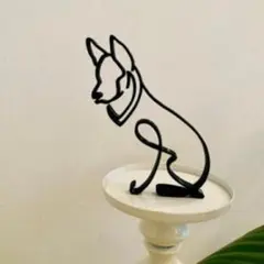 ハウンド 犬 シルエット オブジェ 置物 インテリア アイアン 金属製 おしゃれ
