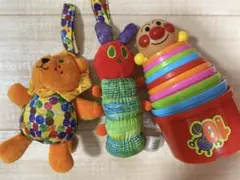 はらぺこあおむし チャイムトイ2点　アンパンマンつみかさねカップ