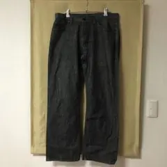 allegri ダークグレー ストレートデニムパンツ