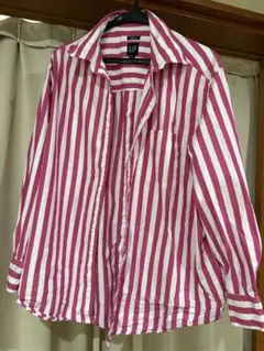 GAP The BIG Shirt M ピンクストライプ