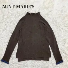 アントマリーズ ハイネックリブニットトップス 袖フリル ウォッシャブル 上品