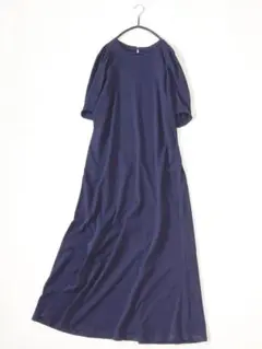 新品♪シップス美シルエットコットン天竺ボリュームスリーブへム切替ワンピース♪