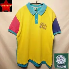 【SAILORS セーラーズ】おニャン子クラブ 半袖ポロシャツ Y2K レトロ③