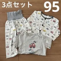 パジャマ 半袖 長袖 腹巻きパンツ 3点 セット 95