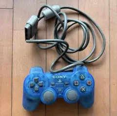 PS2用 コントローラー クリヤーブルー　動作未確認