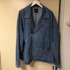 ビームス BEAMS ルーズ ライダースジャケット デニム Lサイズ