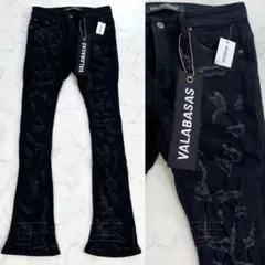valabasas バラバサス ハードクラッシュストレッチスキニーフレア 30