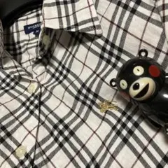 BURBERRY 素敵なモノトーンチェック柄ドレスシャツ¥4999→現