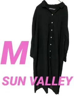 SUN VALLEY ブラック シャツワンピース　【M】