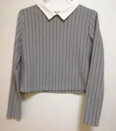 ❰送料込❱グレーストライプ　カットソー