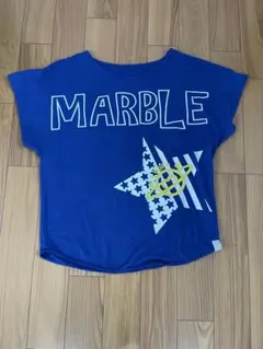 marble レディースフリー Tシャツ 青