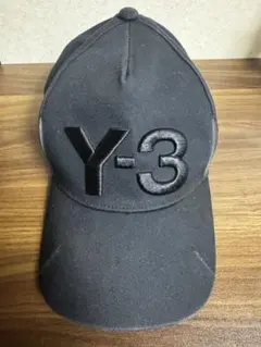 Y-3 ブラック 刺繡ロゴベースボールキャップ