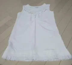 soobinie裾フリンジノースリーブカットソー