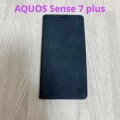 AQUOS Sense 7 plusケース A208SH 手帳型 ネイビー