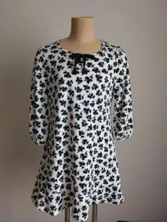 美品　ギャラリービスコンティ２(M)花柄五分袖チュニック