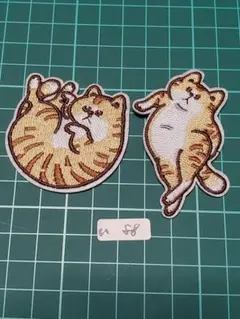 い88★アイロンワッペン★猫ちゃん二枚セット