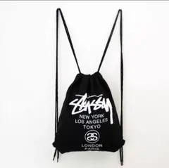 Stussy ドローストリングバッグ ブラック