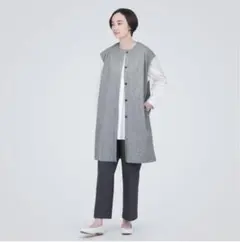 無印良品 グレー ジレ