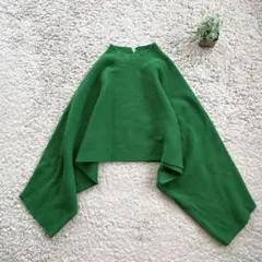 【GEORGES RECH】ハイネックニット ポンチョ風 ショート丈 トップス