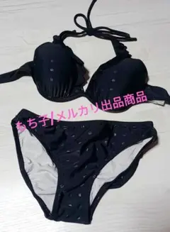 水着　ビキニ　黒　3点セット　レディース　9Mサイズ