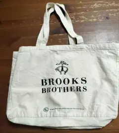 BROOKS BROTHERS ロゴトートバッグ アイボリー