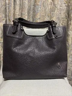 ペレボルサ　プラント　バッグ　Lサイズ　A4 グレー系　　革　美品