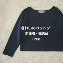 【試着のみ・極美品】UPTIGHT ネイビーの綺麗な長袖カットソー